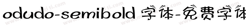 odudo-semibold 字体字体转换